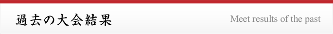 剣友大会過去の結果